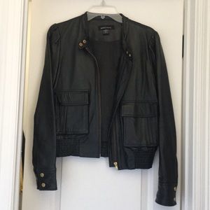 Motorcycle Genuine Leather jacket (Black)